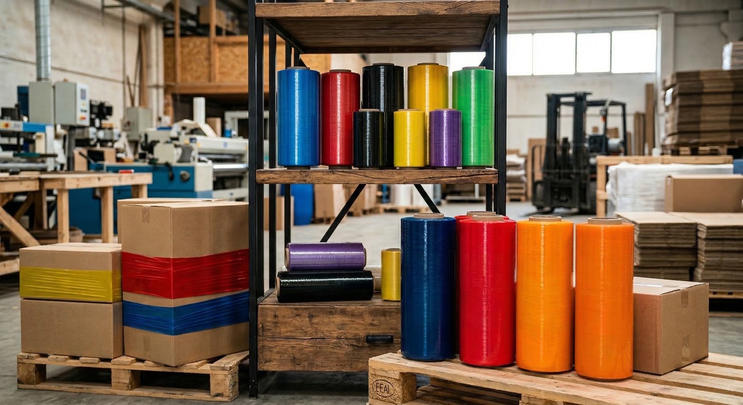 Renkli Palet Streç Film Seçenekleri